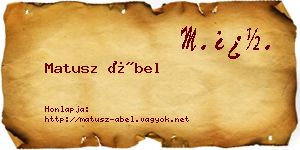 Matusz Ábel névjegykártya